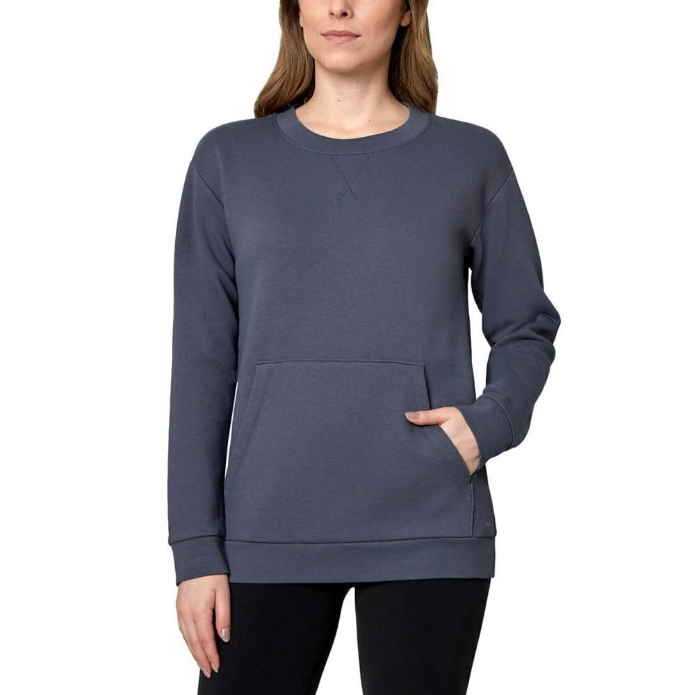 NWT Mondetta Women's Soft Brushed Fleece Kangaroo Pocket Crewneck Top Casual Act